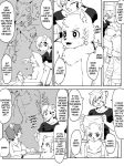  anthro canid clothed clothing comic felid hard_translated kaminosaki male mammal pantherine reading snow_leopard topless young yuki_motoe 