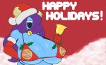 ! 2018 2d_animation animated bell big_breasts bikini bouncing_breasts breasts christmas clothing dandy_demons devilchild english_text female hair hair_over_eyes holidays horn huge_breasts humanoid jingle_bell mature_female not_furry open_mouth open_smile peculiart smile solo sue_(peculiart) swimsuit teeth text voluptuous 