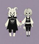  alternate_costume androgynous asriel_dreemurr barefoot black_sclera blood blood_from_mouth bloody_tears chara_(undertale) eleanor_(ohmyeleanor) emblem fangs full_body heart heart_necklace holding_hands horns jewelry long_sleeves looking_at_viewer monster_boy necklace no_pupils puffy_long_sleeves puffy_sleeves purple_background robe sash shading_eyes shoes simple_background spoilers spot_color undertale white_eyes 