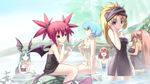  :d alternate_hairstyle anesha aqua_hair ass atelier_(series) back bangs bare_shoulders bat_wings bent_over black_towel blonde_hair blue_eyes blue_hair blue_towel blunt_bangs breasts chin_rest cleavage closed_eyes cloud cross_edge crossover dark_skin day demon_girl demon_tail disgaea etna flat_chest game_cg green_eyes hair_up hand_on_own_cheek hand_on_own_chest head_wings high_ponytail hirano_katsuyuki light_smile liliane_vehlendorf long_hair looking_at_viewer looking_to_the_side mana_khemia_(series) mana_khemia_2 meu_(spectral_souls) morrigan_aensland multiple_crossover multiple_girls naked_towel nippon_ichi onsen open_mouth orange_hair outdoors outstretched_hand parted_bangs partially_submerged pink_hair pointy_ears ponytail profile red_eyes red_hair short_hair short_twintails sitting sky slit_pupils small_breasts smile spectral_(series) spectral_souls spiked_hair standing succubus tail towel towel_on_head tree twintails v_arms vampire_(game) wading water wings wuim_(mana_khemia) yellow_towel 