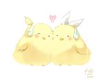  1girl animal bird brother_and_sister cheek-to-cheek chick closed_eyes kagamine_len kagamine_rin lowres rahwia siblings twins vocaloid 
