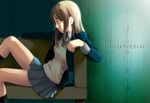  bad_id bad_pixiv_id blonde_hair blue_eyes couch k-on! kotobuki_tsumugi long_hair munakata_(hisahige) profile school_uniform solo sweater_vest 