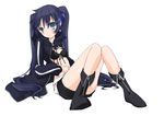  bikini_top black_rock_shooter black_rock_shooter_(character) boots long_hair natsuki_yuu_(minamino_tsuki) shorts solo twintails 