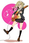  cosplay guitar hirasawa_yui hirasawa_yui_(cosplay) instrument k-on! legs maka_albarn musical_note parody shuri_(84k) solo soul_eater 