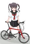  bicycle copyright_request ground_vehicle maruyo school_uniform serafuku solo twintails 