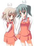  half_updo hidamari_sketch holding_hands multiple_girls nazuna nori school_uniform yu-twilight yuri 