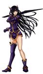  armor artist_request black_hair breasts gloves headgear long_hair rose_(dragoon) solo source_request sword the_legend_of_dragoon weapon wings 