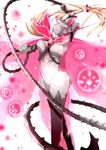  blonde_hair boots breasts cape digimon flower gloves long_hair medium_breasts navel plant rose rosemon rosemon_burst_mode solo thigh_boots thighhighs vines winni 
