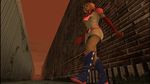  1girl 3d antenna belt blonde_hair boots breasts brown_eyes cleavage costume face female gloves hack headphones heart heather_mason legs outdoors panties princess_heart short_hair silent_hill silent_hill_3 skirt sky solo stars underwear upskirt van vines wall 