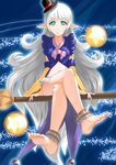  1girl barefoot dungeon_and_fighter feet mage_(dungeon_and_fighter) paricheery toes white_hair 