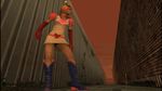  1girl 3d antenna belt blonde_hair boots breasts brown_eyes choker cleavage costume face female gloves hack headphones heart heather_mason legs outdoors panties princess_heart short_hair silent_hill silent_hill_3 skirt sky solo stars underwear upskirt van wall 