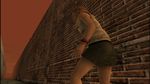  1girl 3d ass blonde_hair brown_eyes female hack heather_mason legs miniskirt outdoors short_hair silent_hill silent_hill_3 skirt sleeveless solo turtleneck vest watch wristband 