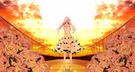  dress flower frills from_behind high_heels highres ia_(vocaloid) long_hair pale_skin rose solo vocaloid yutapon 