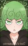 1girl green_eyes green_hair one-punch_man tatsumaki x-teal2 