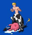  bovid bovine bovine_taur bucentaur cattle cattle_taur centaur cuntboy equine equine_taur hair hooves intersex lactating male mammal milk nude pan-demonium simple_background solo taur teats udders 