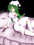  1girl breasts cleavage green_eyes green_hair kazami_yuuka kazami_yuuka_(pc-98) long_hair sigurezangetu touhou touhou_(pc-98) 