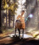  centaur clothing equine equine_taur footwear forest hair hooves horse light magic male mammal muscular muscular_male nipples nude pan-demonium pecs shoes solo standing taur transformation tree 