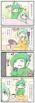  comic commentary_request fork gallade gardevoir gen_3_pokemon gen_4_pokemon highres holding holding_fork holding_frying_pan pokemon pokemon_(creature) sougetsu_(yosinoya35) translated 