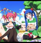  3girls alternate_form blue_hair charle_(fairy_tail) fairy_tail gaston18 multiple_girls sheria_blendy wendy_marvell white_hair 