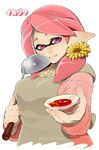  artist_request inkling isamu-ki_(yuuki) looking_at_viewer milf pink_eyes pink_hair pointy_ears solo splatoon tentacle_hair 