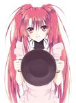  1girl apron choker long_hair nanaly_fletch red_eyes red_hair smile tales_of_(series) tales_of_destiny_2 twintails 