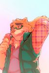  absurd_res clothing embarrassed eyewear gift glasses heylaw21 hi_res holidays male mammal slightly_chubby tokyo_afterschool_summoners ursid valentine&#039;s_day vest video_games volos 