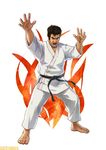  1boy black_hair dougi fighting_stance judo project_x_zone_2 segata_sanshirou 
