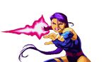  1girl blush breasts energy female leotard long_hair marvel pose psylocke x-men 