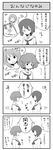  4koma akiyama_yukari blush comic girls_und_panzer greyscale henyaan_(oreizm) kadotani_anzu kawashima_momo looking_at_another monochrome monocle multiple_girls nishizumi_miho ooarai_school_uniform open_mouth school_uniform serafuku short_hair smile thought_bubble translation_request twintails 