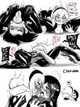  69 bodysuit cindy_moon crap-man cum cum_in_mouth cum_in_pussy english fellatio french_kiss full-package_futanari futa_with_futa futanari gwen_stacy heart heart-shaped_pupils kiss marvel monochrome multiple_girls oral penis pussy silk_(marvel) speech_bubble spider-gwen spider-man_(series) spider_web_print spoken_heart symbol-shaped_pupils 