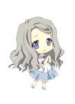  carnelian chibi dress full_body lowres para-sol solo tamaru_yume transparent_background 