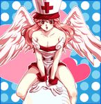  azm bad_id bad_pixiv_id bare_shoulders blush duel_monster fairy gloves hat heart injection_fairy_lily large_syringe nurse nurse_cap open_mouth oversized_object pink_hair red_eyes sexually_suggestive shorts solo syringe wings yuu-gi-ou yuu-gi-ou_duel_monsters 