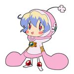  blush blush_stickers chibi crossover hood hoodie milk-chan milk_chan multicolored_hair nia_teppelin parody smile symbol-shaped_pupils tengen_toppa_gurren-lagann tengen_toppa_gurren_lagann youri19 