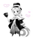  animal_ears bad_id bad_pixiv_id belt cape hat heart ponytail raccoon_(trickster) raccoon_ears raccoon_tail ribbon solo spot_color tail top_hat trickster 