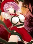  blue_eyes blush hair_ornament komori_hina majika_majika panties pink_hair short_hair tentacle underwear vines zinno 