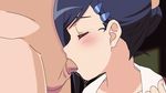  &omega; 1boy 1girl animated animated_gif blue_hair blush fellatio inou-battle_wa_nichijou-kei_no_naka_de kudou_mirei oral penis saliva uncensored ï‰ 