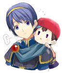  2boys black_hair crossover fire_emblem marth mother_(series) multiple_boys ness nintendo short_hair super_smash_bros. 