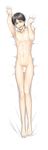  1boy abs blush brown_hair censored eren_yeager looking_at_viewer looking_t_viewer male_focus muscle nipples nude penis shingeki_no_kyojin short_hair solo yuno_(yn_s87) 