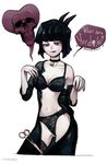  bell black_hair bra breasts choker creepy_susie goth gothic heart lingerie olddelhi short_hair the_oblongs underwear 