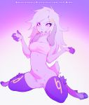  &lt;3 2018 anthro blush bovid caprine censored clothed clothing female krisha_russel mammal mothux partially_clothed patreon purple_eyes sheep simple_background solo 
