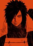  1boy long_hair monochrome naruto rinnegan simple_background solo tagme uchiha_madara 