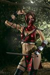  blue_eyes cosplay mortal_kombat nebulaluben red_hair skarlet toned weapon 