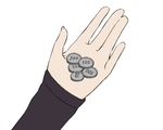  coin comic hands mahou_shoujo_madoka_magica money oda_takayuki simple_background white_background yen 