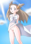  antiair blush gym_leader mikan_(pokemon) no_panties open_mouth pokemon pussy uncensored 