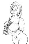  breasts cleavage female final_fantasy final_fantasy_ix garnet_til_alexandros_xvii huge_breasts looking_at_viewer monochrome simple_background solo vivi_ornitier white_background 