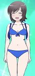  ^_^ bikini blue_bikini blue_swimsuit cleavage futsuu_no_joshikousei_ga_locodol_yattemita groin legs solo swimsuits usami_nanako 