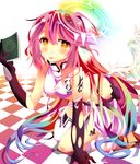  1girl artist_request book crop_top feather feathers female gyahu halo highres jibril_(no_game_no_life) long_skirt looking_at_viewer midriff no_game_no_life shirt side_slit skirt solo wings 