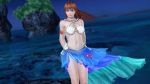  1girl 3d beach dead_or_alive kasumi_(doa) night ocean official_art solo swimsuit tecmo 