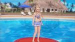  1girl 3d animated animated_gif beach bikini blonde_hair blue_eyes breasts cleavage dead_or_alive dead_or_alive_xtreme dead_or_alive_xtreme_3_fortune marie_rose midriff navel pose small_breasts solo water 