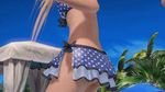  2girls 3d animated animated_gif ass bikini blonde_hair breasts dead_or_alive dead_or_alive_xtreme dead_or_alive_xtreme_3_fortune honoka_(doa) large_breasts marie_rose multiple_girls outdoors pink_hair pool sky small_breasts splash water 